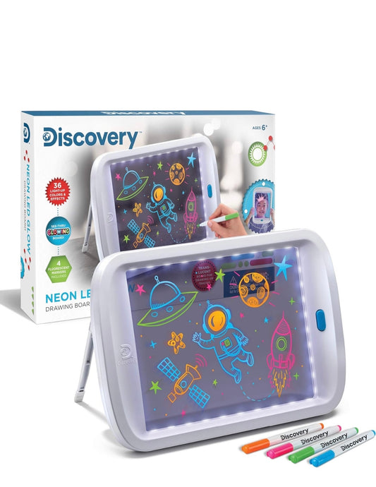 Discovery Neon LED Glow Drawing Board