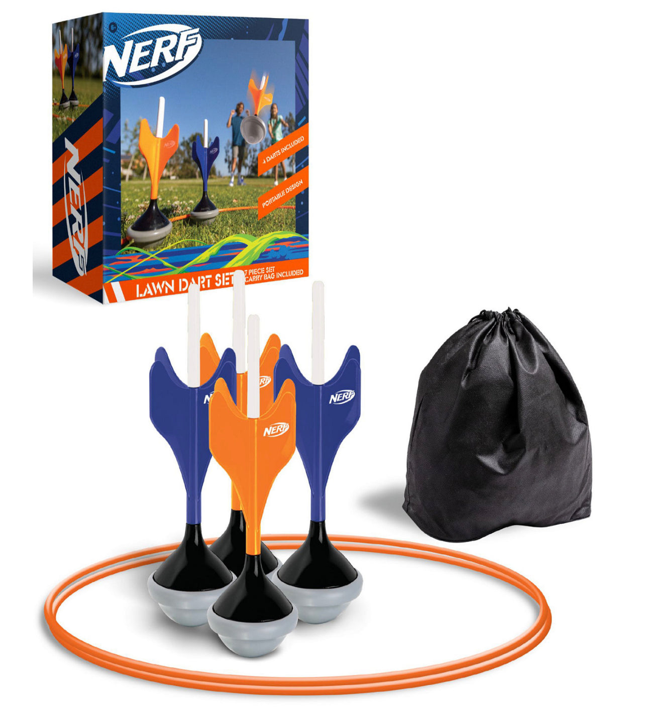 Soft Tip Lawn Dart Game Set with Storage Bag